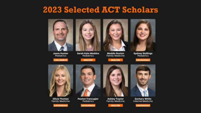 headshots of the eight 2023 ACT Scholars