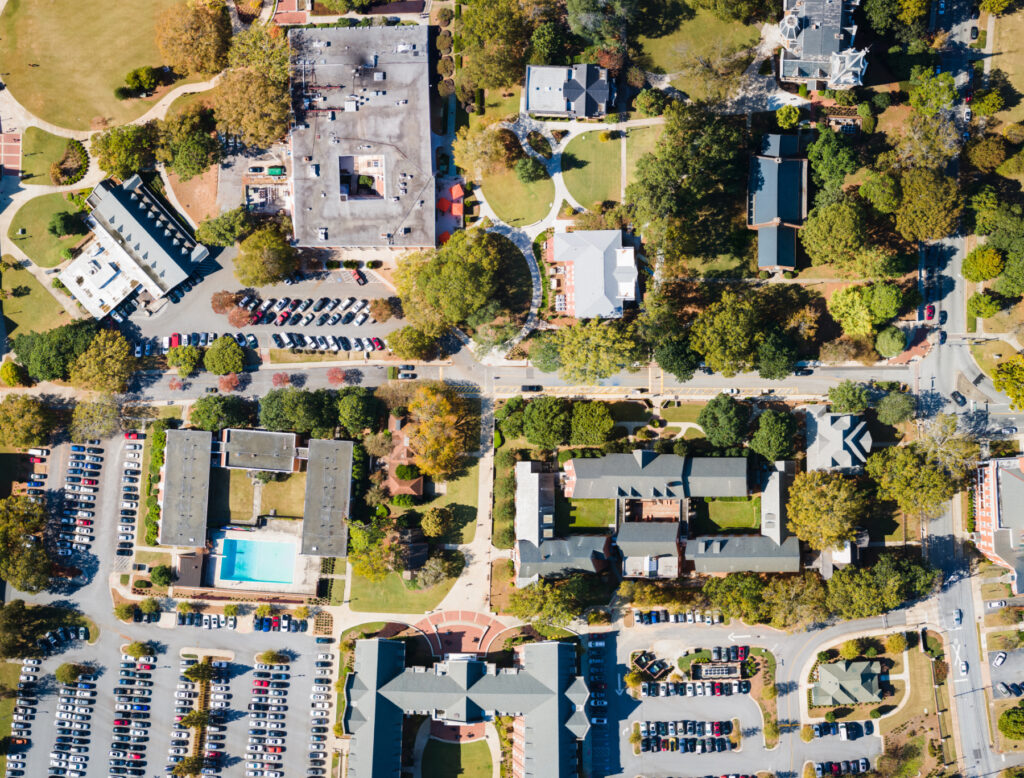aerial of current college street