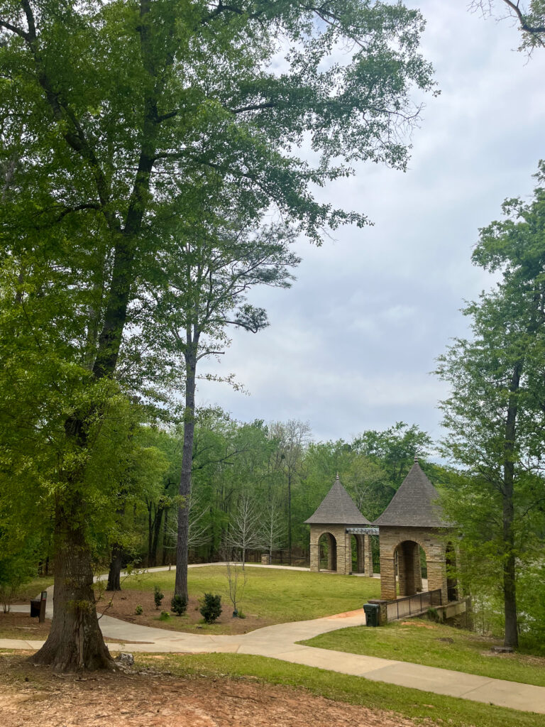 A view of the pavilion at Amerson River Park