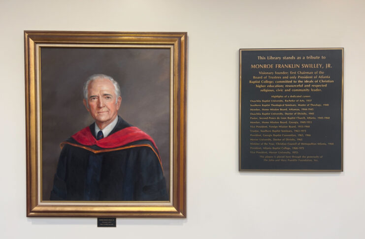 a painted portrait of a man in a black robe and red stoll
