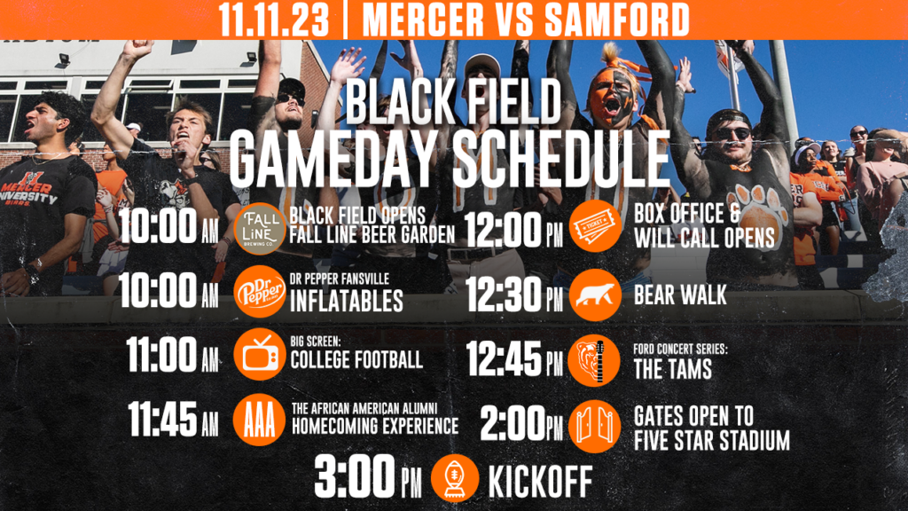 black field gameday schedule