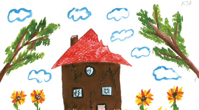 If you feel despair for the world, you’re not alone. But there is hope | Dr. Craig McMahan a child's drawing of a house with cracks in it. the house stands among sunflowers and green trees