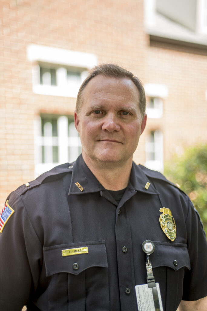 Headshot of Mercer Police Lt. Gary Mills in uniform