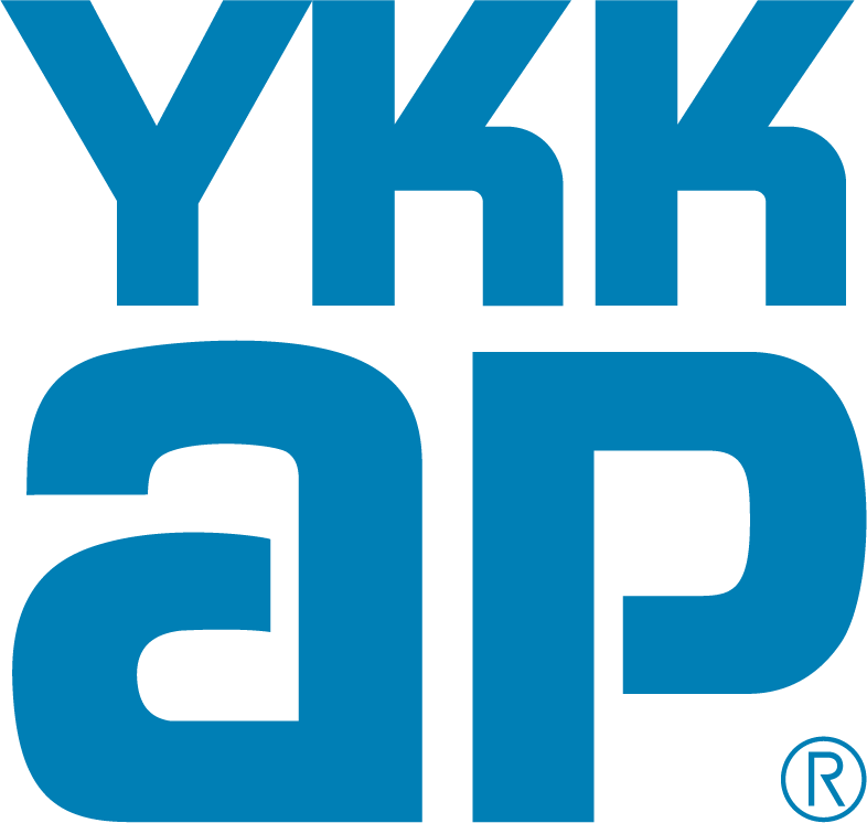 YKK AP blue logo on white background