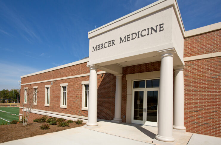 entrance to mercer campus health clinic in field house