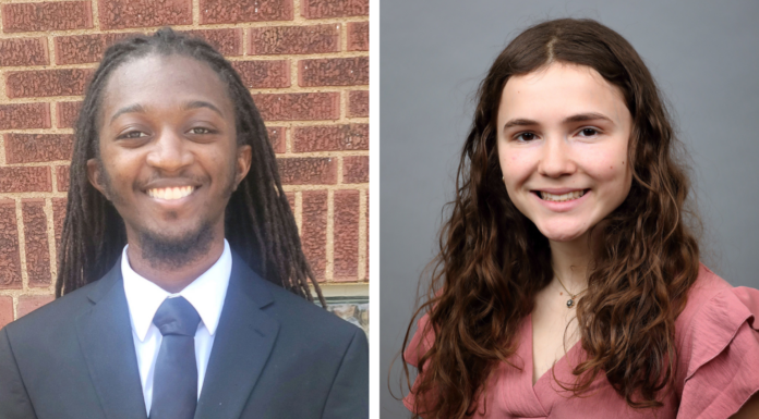 Two students awarded Phi Kappa Phi study abroad grants Headshots of Gerell Glenn, Marina Serra