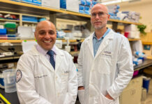 Company founded by Mercer professors wins award for heart treatment breakthrough Dr. Nader Moniri and Dr. Clinton Canal from the Mercer College of Pharmacy in a research lab.