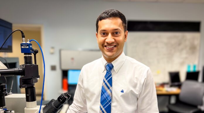 Mercer professor researches how existing drugs can be used to lower blood pressure Dr. Raquibul Hasan in the college of pharmacy lab.