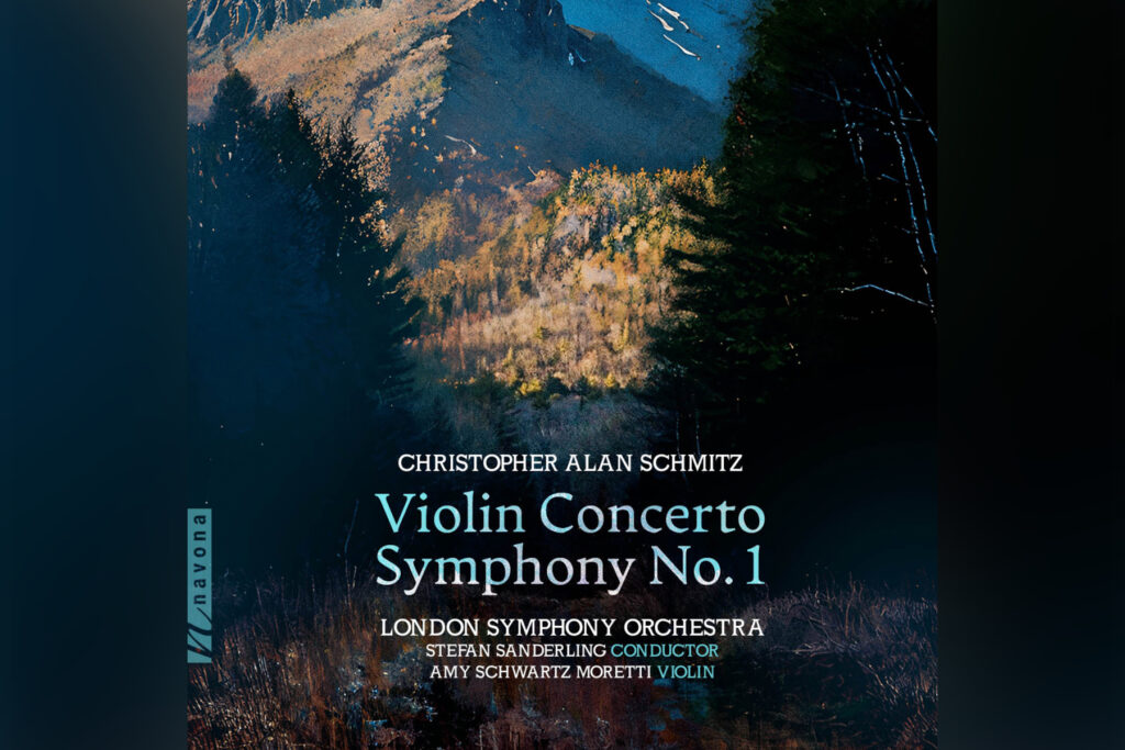 Cover art for Violin Concerto and Symphony No. 1 by Christopher Alan Schmitz.