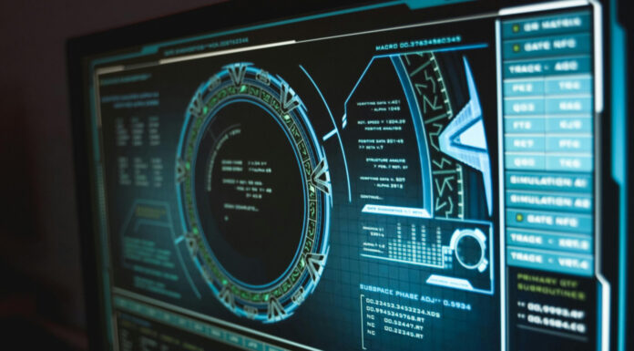Mercer designated a National Center of Academic Excellence in Cyber Defense Computer screen displaying dark-themed interface with circular graphic, data tables, and text in a futuristic design.
