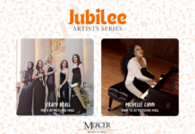 Jubilee Artists Series spring performances highlight pioneering female musicians Promotional image for Mercer University’s Jubilee Artists Series, featuring Seraph Brass and Michelle Cann at Fickling Hall.