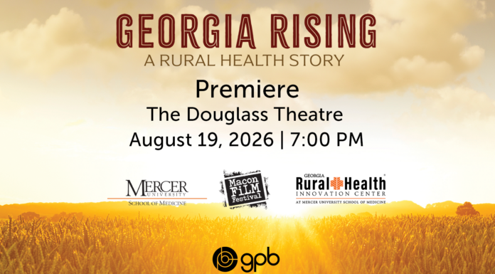 ‘Georgia Rising’ documentary to premiere at Macon Film Festival Premiere poster for Georgia Rising: A Rural Health Story, debuting August 19, 2026, at The Douglass Theatre.