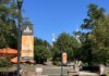 Board of Trustees elects new Trustees, officers; celebrates student success Mercer University campus walkway with banners reading United in Mission. Amplified for Impact.
