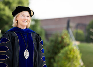 Where to watch historic investiture of Mercer President Penny L. Elkins, Ph.D. President Penny L. Elkins, Ph.D.