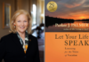 Let Your Life Speak: President Elkins to host fireside chat on Oct. 22 Portrait of President Penny L. Elkins, Ph.D., next to the book cover for Let Your Life Speak.