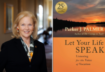Let Your Life Speak: President Elkins to host fireside chat on Oct. 22 Portrait of President Penny L. Elkins, Ph.D., next to the book cover for Let Your Life Speak.