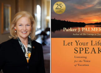 Let Your Life Speak: President Elkins to host fireside chat on Oct. 22 Portrait of President Penny L. Elkins, Ph.D., next to the book cover for Let Your Life Speak.